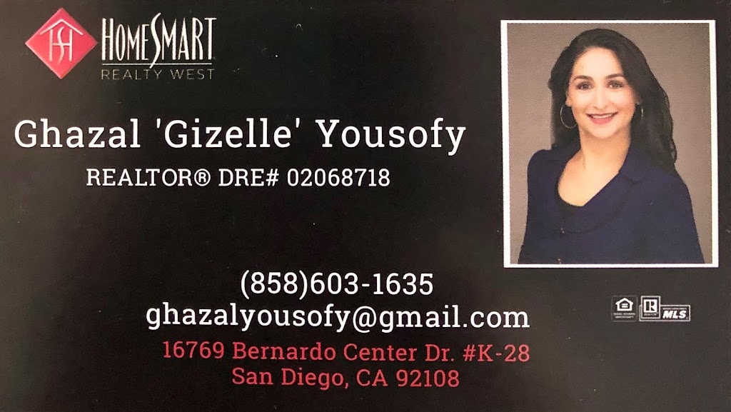 Ghazal Yousofy San Diego Realtor at HomeSmart Realty West Dre#02068718 | 16769 Bernardo Center Dr #K28, San Diego, CA 92128, USA | Phone: (858) 603-1635
