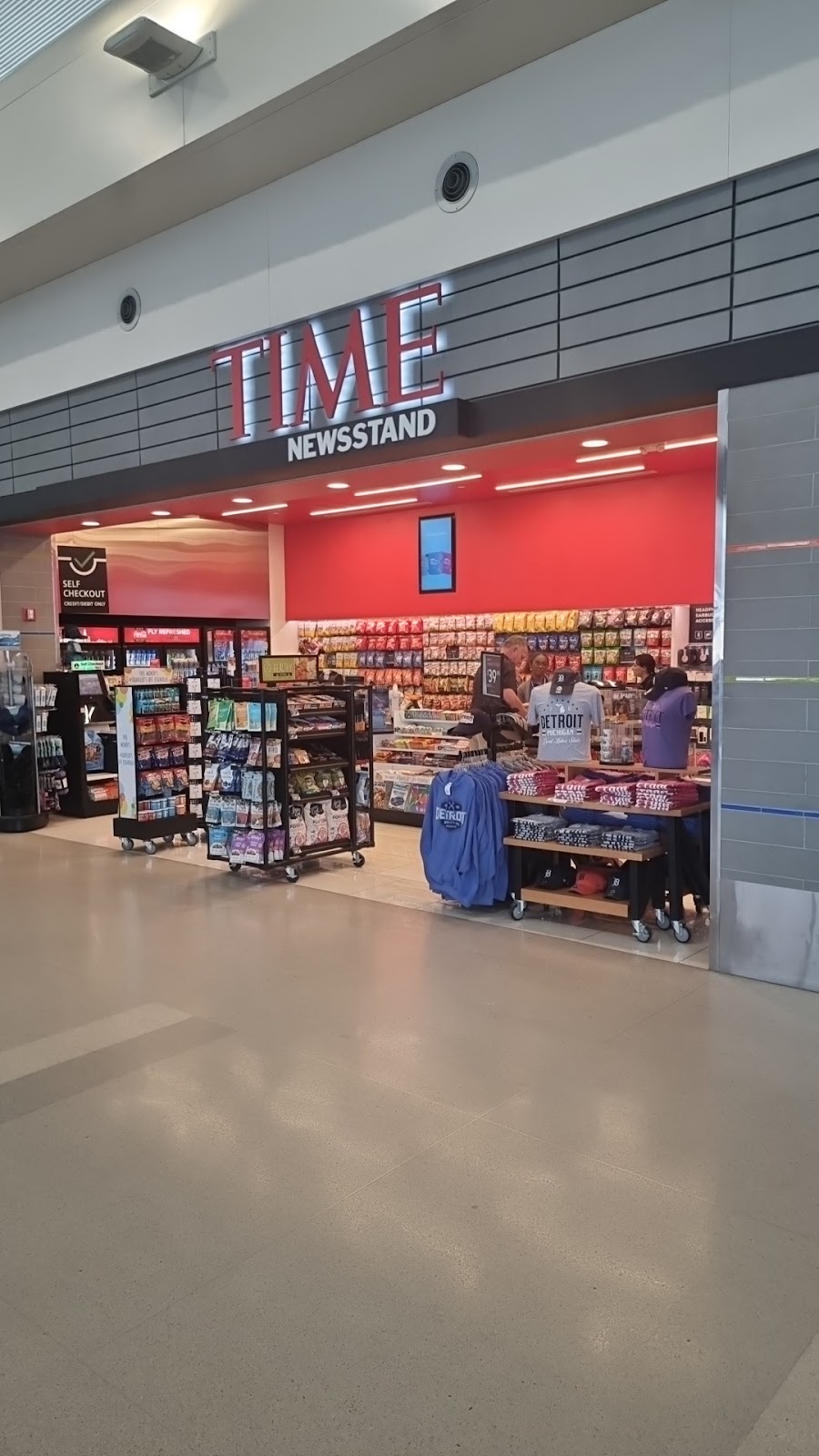 Time (Magazine) Newsstand | McNamara Terminal, Near Gate A45, Worldgateway Pl, Detroit, MI 48242, USA | Phone: (734) 941-4092