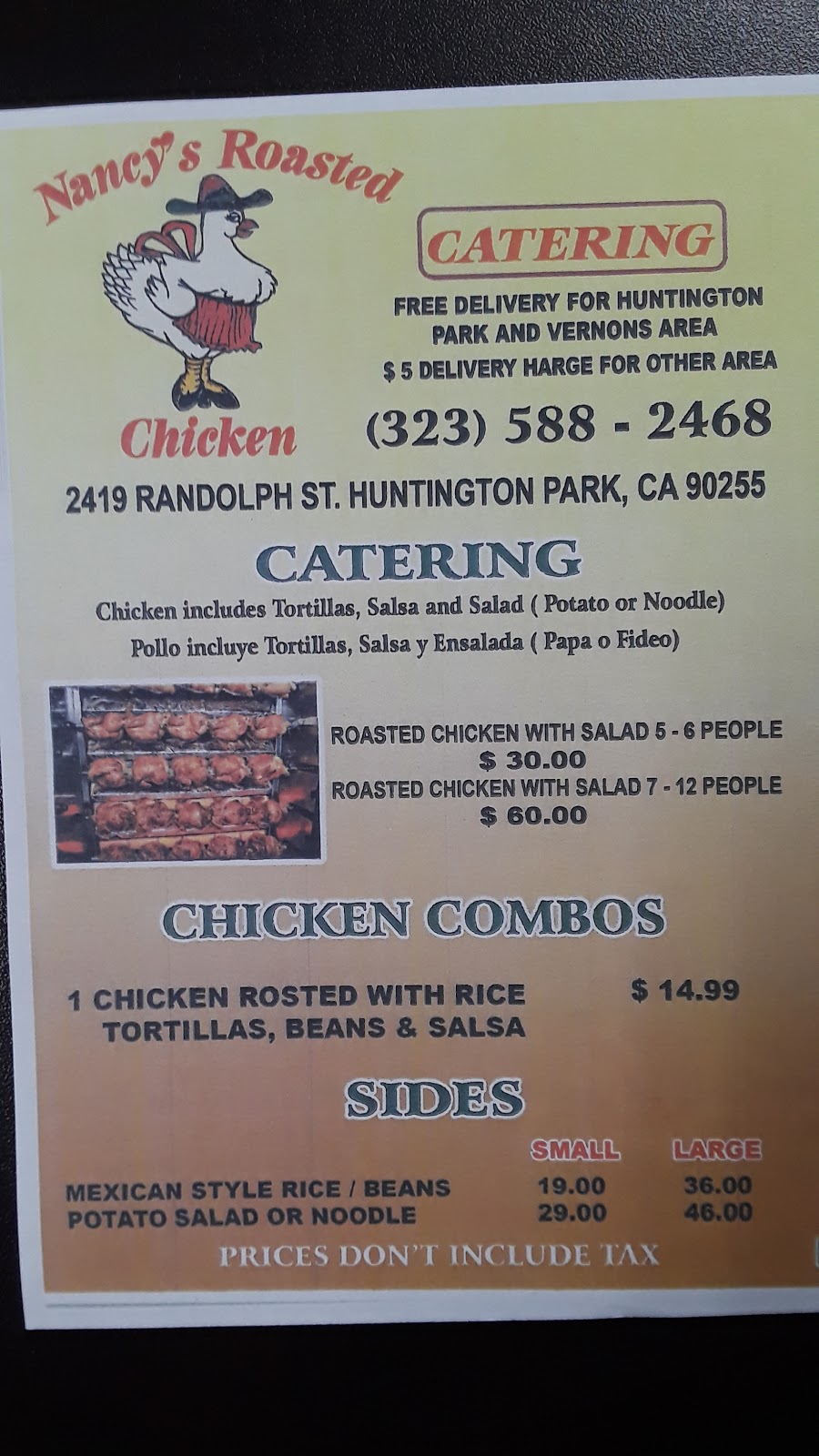 Nancys Water and Restaurant | 2419 Randolph St, Huntington Park, CA 90255, USA | Phone: (323) 588-2468