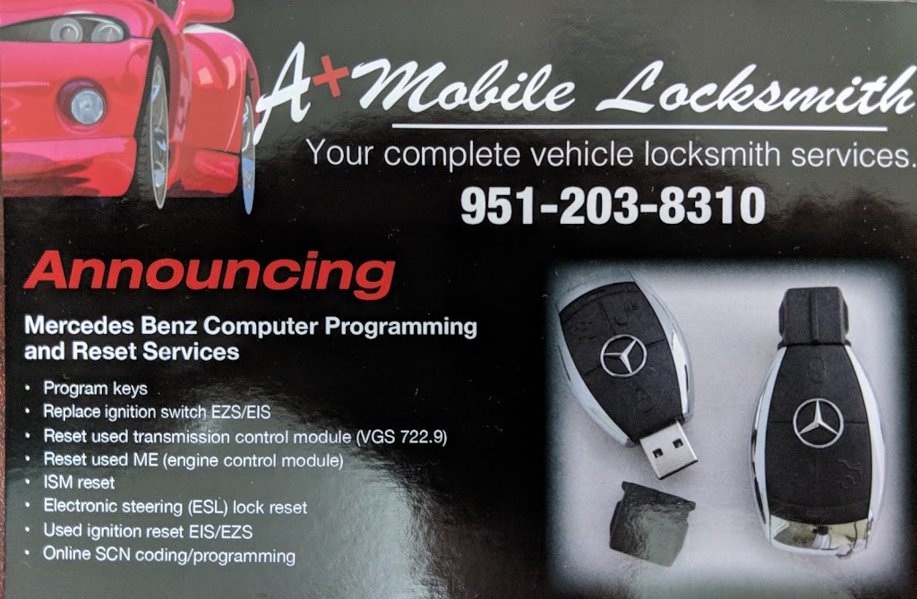 A+ Mobile Locksmith | 8215 Saddle Creek Dr, Jurupa Valley, CA 92509, USA | Phone: (909) 366-4710