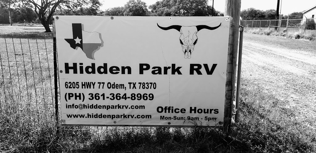 Hidden Park RV | 6205 US-77, Odem, TX 78370, USA | Phone: (361) 364-8969