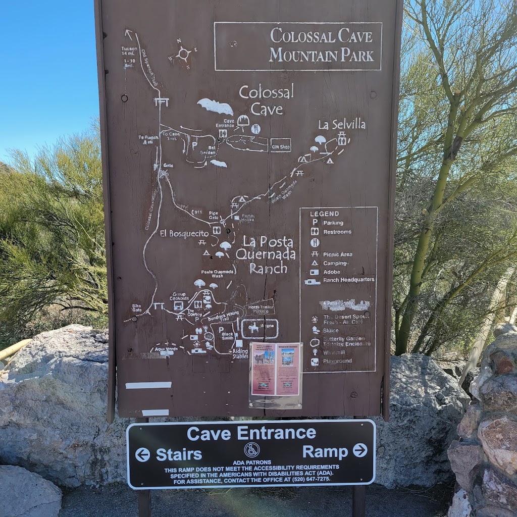 Colossal Cave Mountain Park | 16721 E Old Spanish Trail, Vail, AZ 85641, USA | Phone: (520) 647-7275