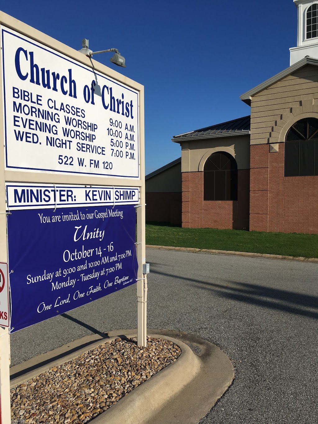 Pottsboro Church of Christ | 522 FM 120, Pottsboro, TX 75076, USA | Phone: (903) 786-9602
