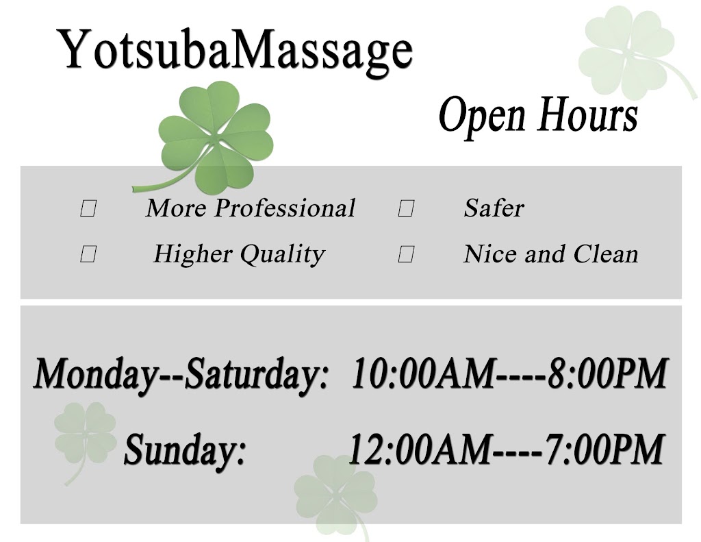 Yotsuba Massage | 1230 Sunset Blvd, Rocklin, CA 95765, USA | Phone: (916) 458-4702