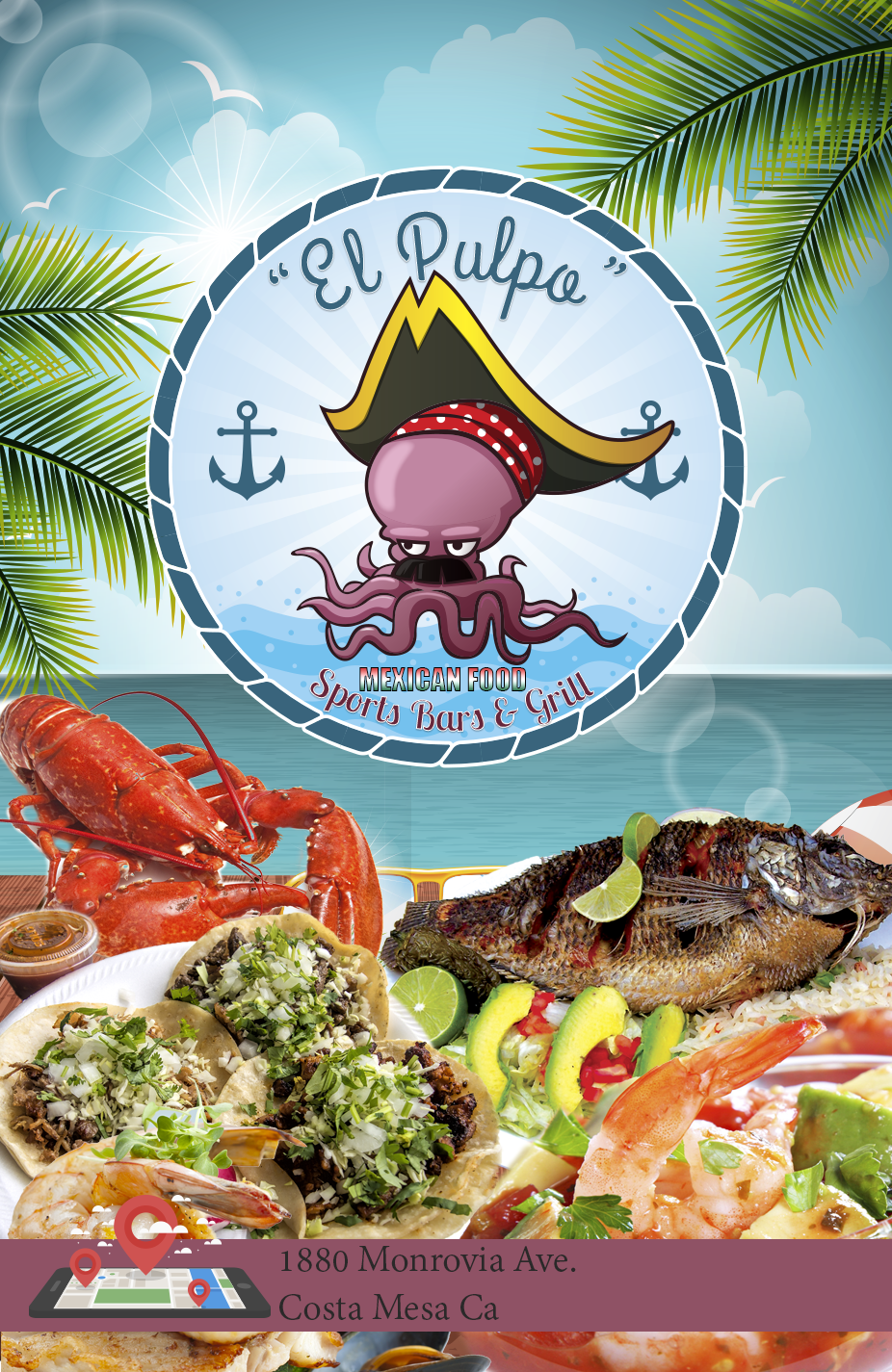 Mariscos El Pulpo Sports Bar & Grill | 1880 Monrovia Ave unit c, Costa Mesa, CA 92627, USA | Phone: (949) 612-7322