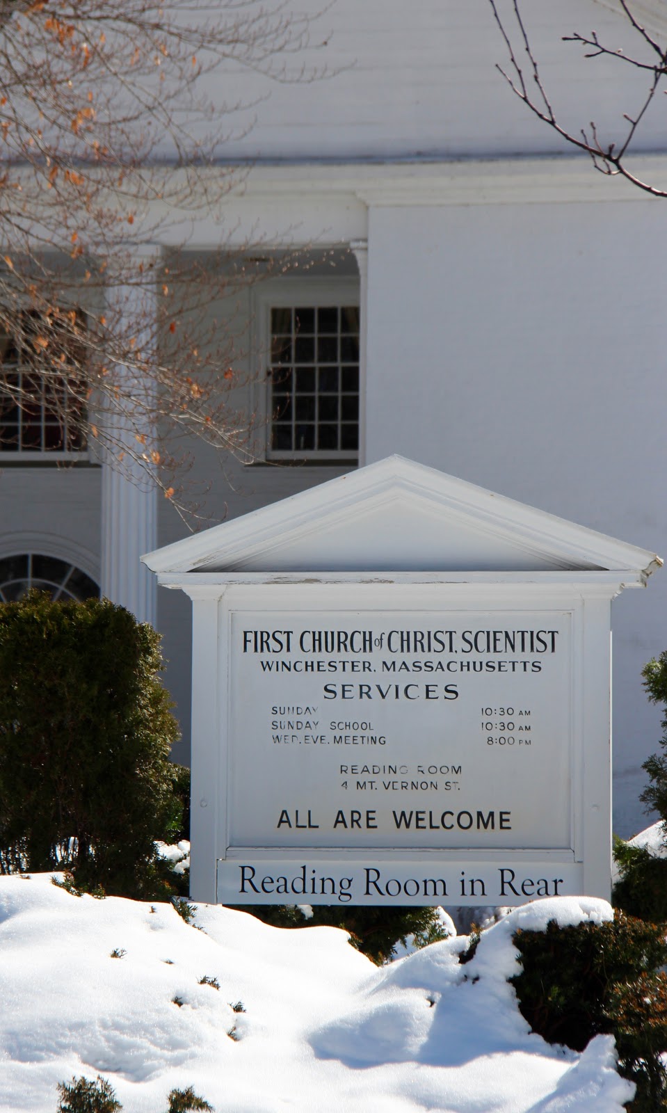 First Church of Christ Scientist | 114 Church St #3541, Winchester, MA 01890, USA | Phone: (781) 729-5856