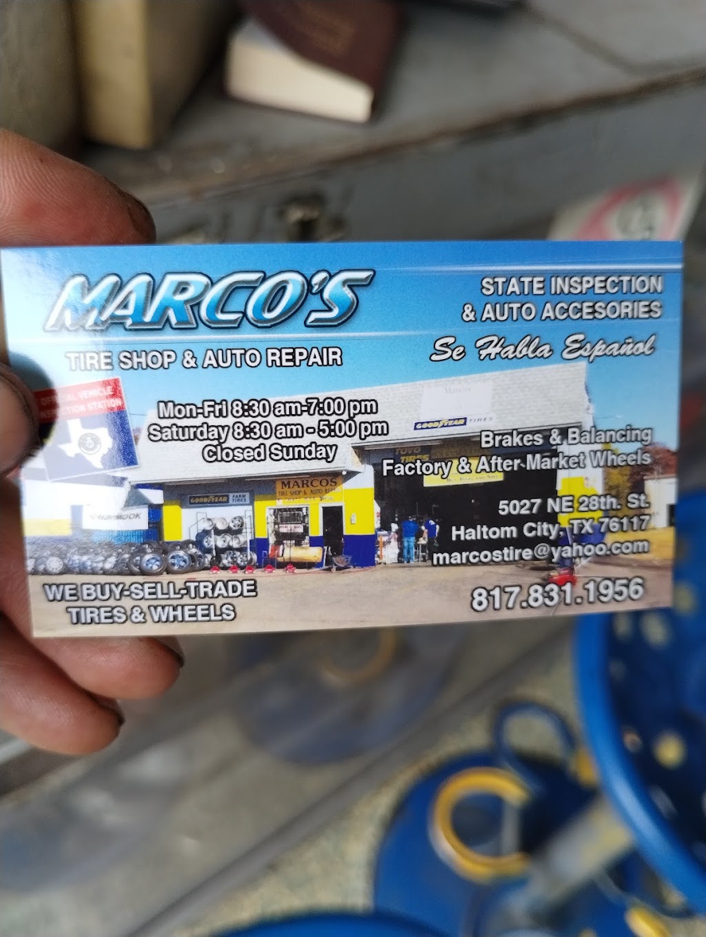 Marco's Tire Shop 5027 NE 28th St, Haltom City, TX 76117, USA