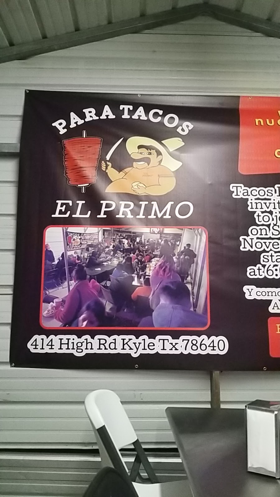 Tacos El Primo | 414 High Rd, Kyle, TX 78640, USA | Phone: (512) 287-1340