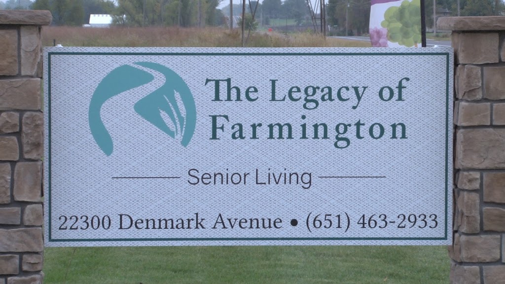 Legacy of Farmington Senior Living | 22300 Denmark Ave, Farmington, MN 55024, USA | Phone: (651) 463-2933