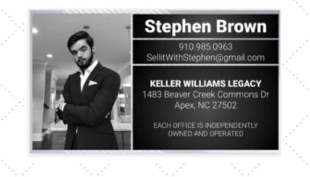 Stephen Brown, Real Estate Agent | 1483 Beaver Creek Commons Dr, Apex, NC 27502, USA | Phone: (910) 985-0963
