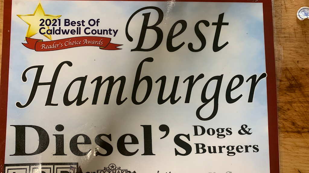 Diesel’s Dogs & Burgers | 1306 S Commerce St, Lockhart, TX 78644, USA | Phone: (512) 995-6780