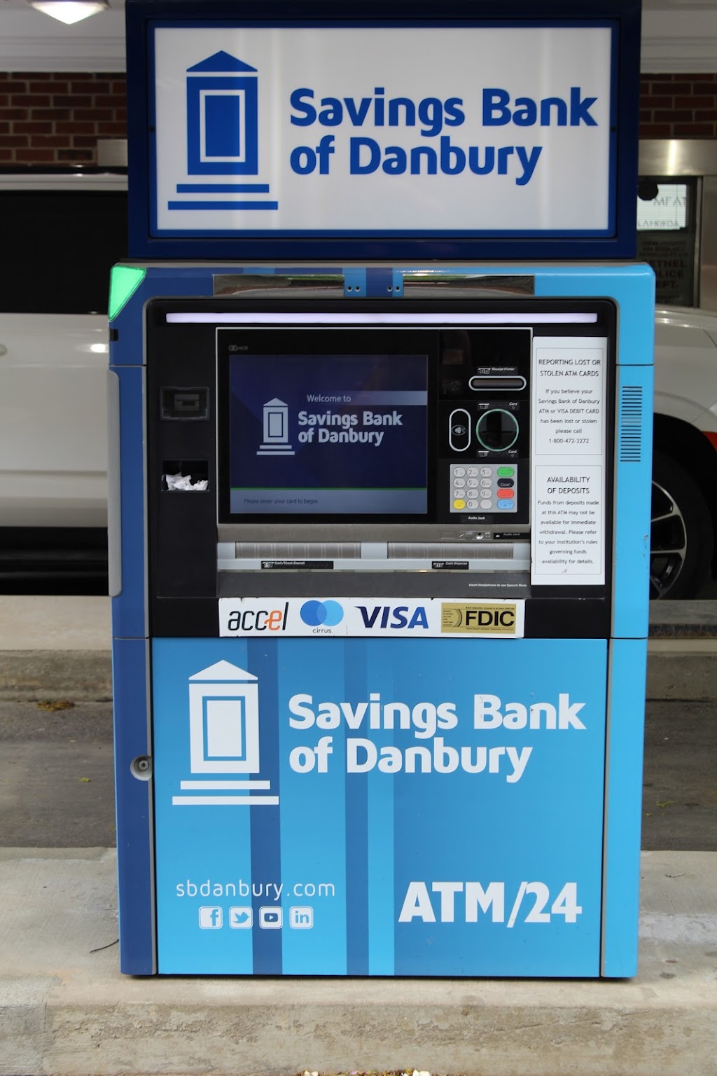 Savings Bank of Danbury | 40 Grassy Plain St, Bethel, CT 06801, USA | Phone: (203) 796-7430