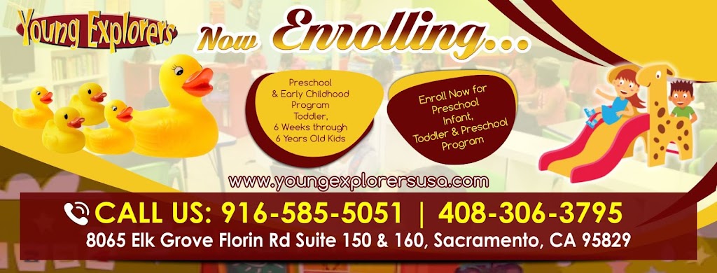 Pre School - Young Explorers Sacramento | 8065 Elk Grove Florin Rd suite 150 & 160, Sacramento, CA 95829, USA | Phone: (408) 306-3795