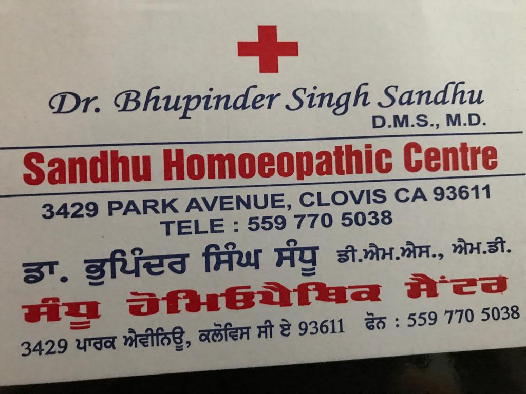 Bhupinder Singh Sandhu Homeopathic Consultant | 3429 Park Ave, Clovis, CA 93611, USA | Phone: (559) 770-5038