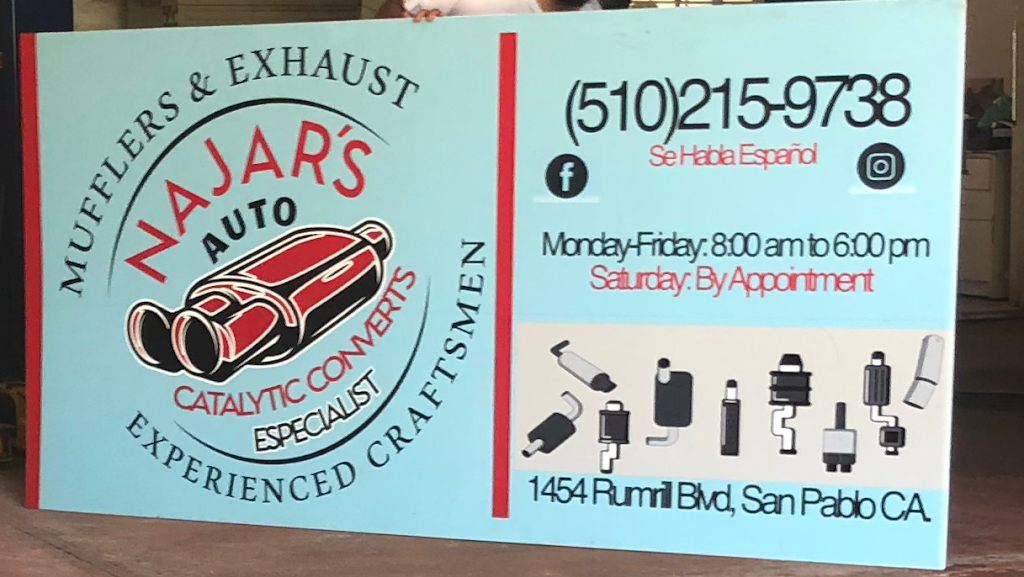 Najar’s Muffler Shop And Auto Repair | 1454 Rumrill Blvd, San Pablo, CA 94806, USA | Phone: (510) 215-9738