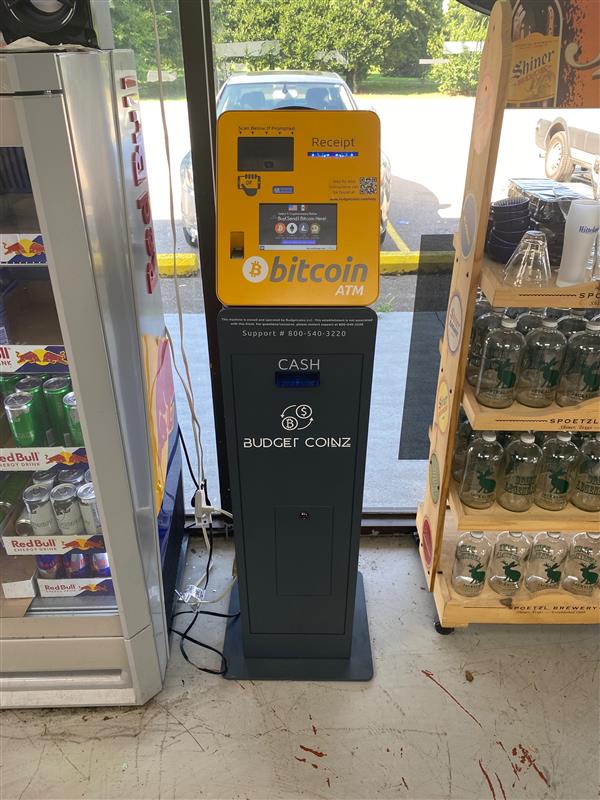 BudgetCoinz Bitcoin ATM | 2002 E Main St, Murfreesboro, TN 37130, USA | Phone: (800) 540-3220