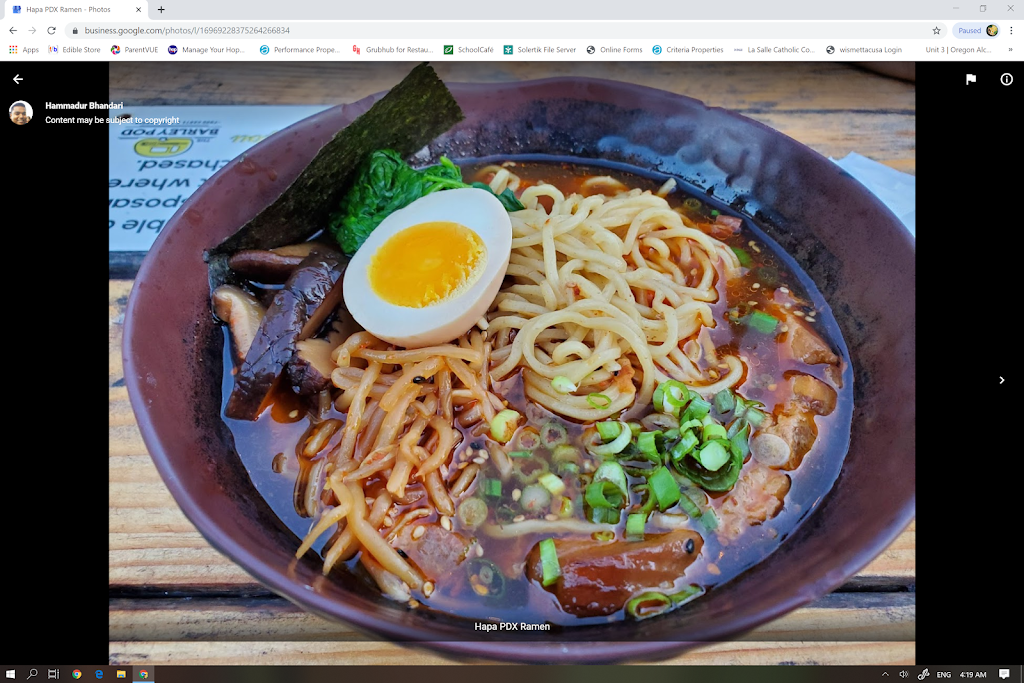 Hapa PDX Ramen & Whiskey | 3848 SE Gladstone St, Portland, OR 97202 | Phone: (503) 376-9246