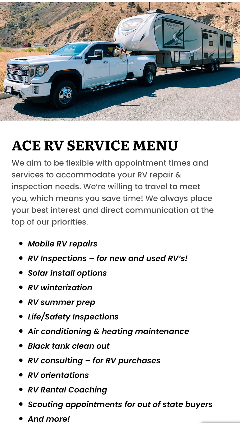 ACE RV | 17318 432nd Ave SE, North Bend, WA 98045 | Phone: (425) 505-3279