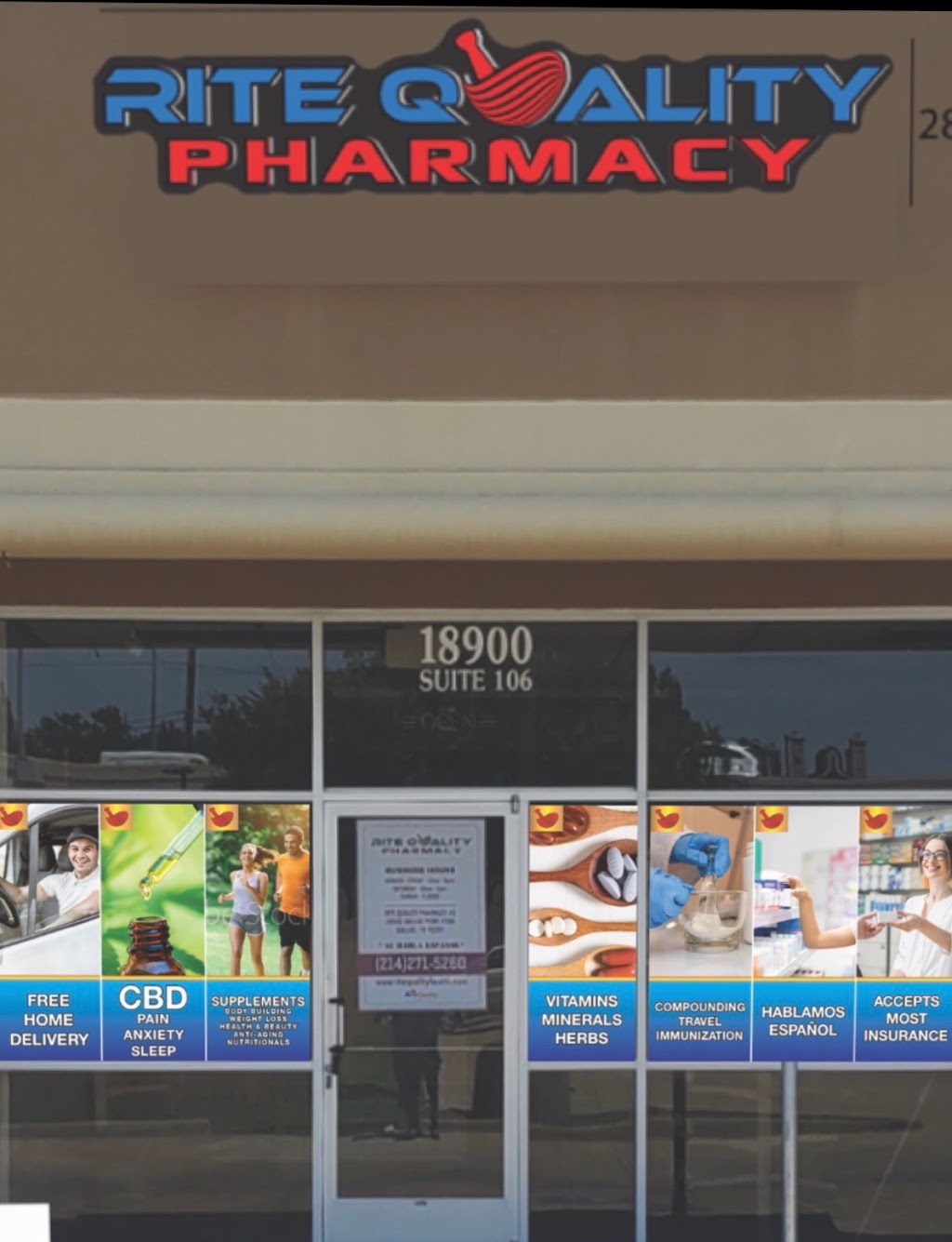 Rite Quality Pharmacy & Health | 18900 Dallas Pkwy #106, Dallas, TX 75287, USA | Phone: (214) 271-5260