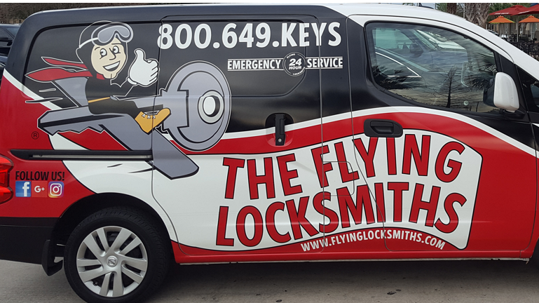 The Flying Locksmiths - Tampa Bay | 10911 Endeavour Way #B-4, Largo, FL 33777, USA | Phone: (813) 510-1201