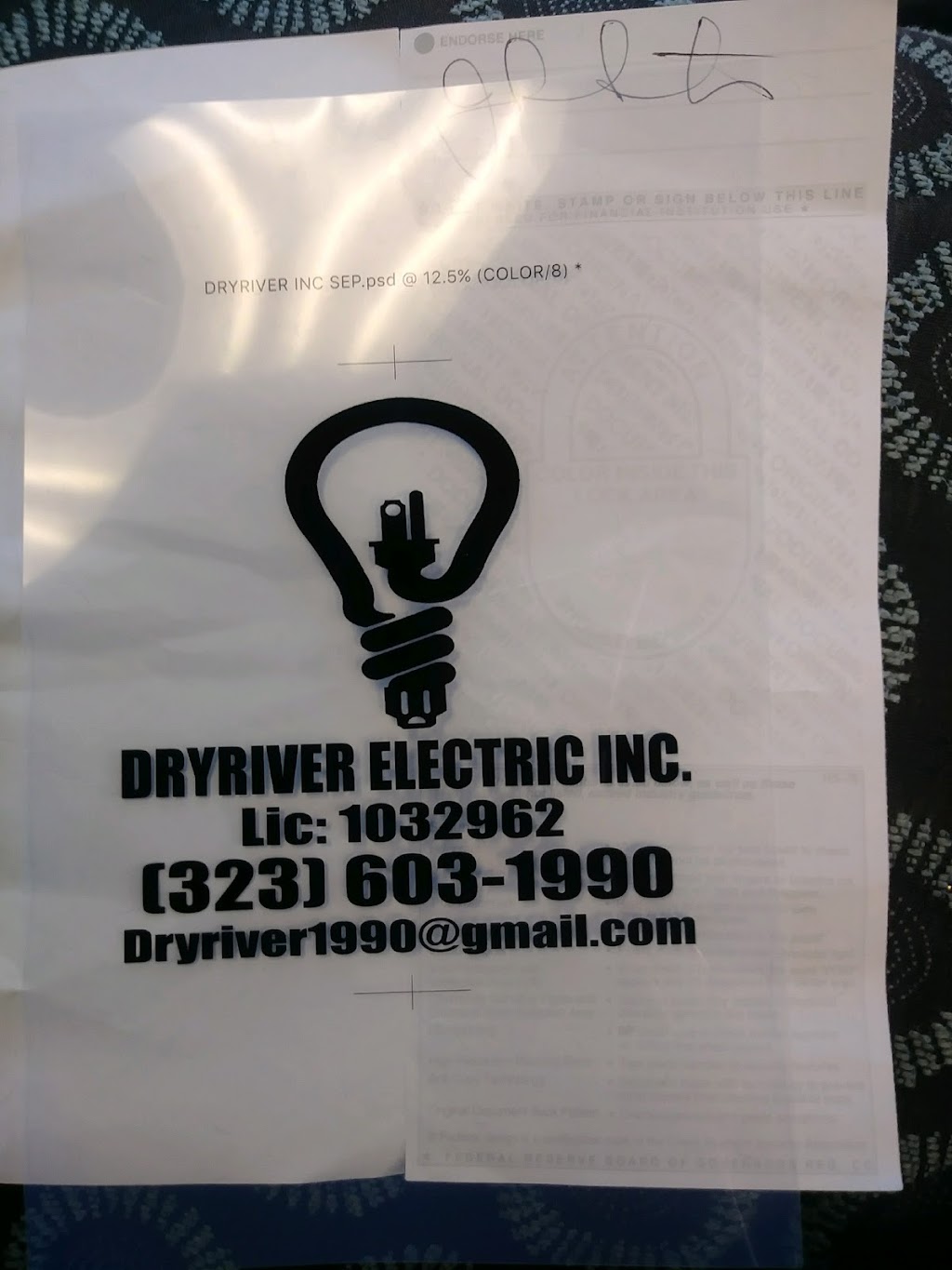 DRYRIVER ELECTRIC INC | 1242 W 53rd St, Los Angeles, CA 90037 | Phone: (323) 603-1990