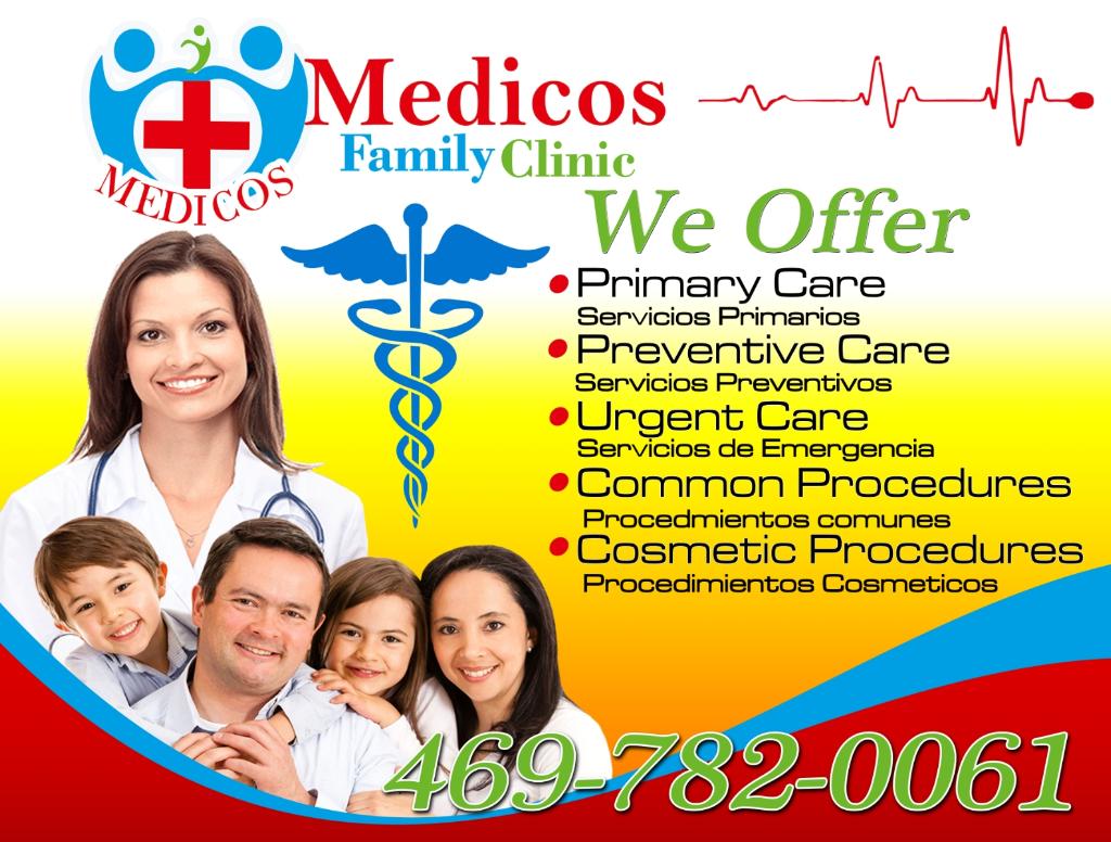 Medicos Family Clinic | 1837 N Garland Ave, Garland, TX 75040, USA | Phone: (469) 782-0061