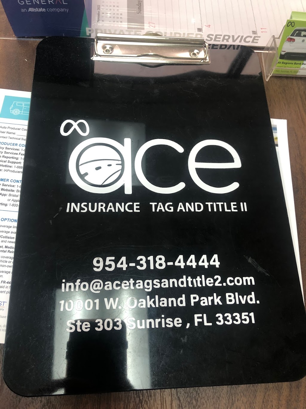 ACE TAG & TITLE II (SUNRISE) (In The Region’s Bank Building)(3RD Floor) | 10001 W Oakland Park Blvd Ste. 303, Sunrise, FL 33351, USA | Phone: (954) 318-4444