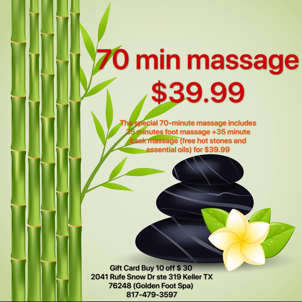 Golden Foot Spa | 2041 Rufe Snow Dr ste 319, Keller, TX 76248, USA | Phone: (817) 479-3597
