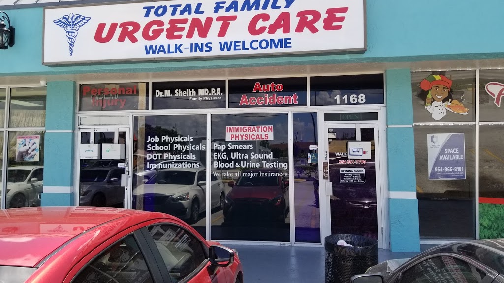 Total Family Urgent Care | 1168 FL-7, Lauderhill, FL 33313, USA | Phone: (954) 581-7700