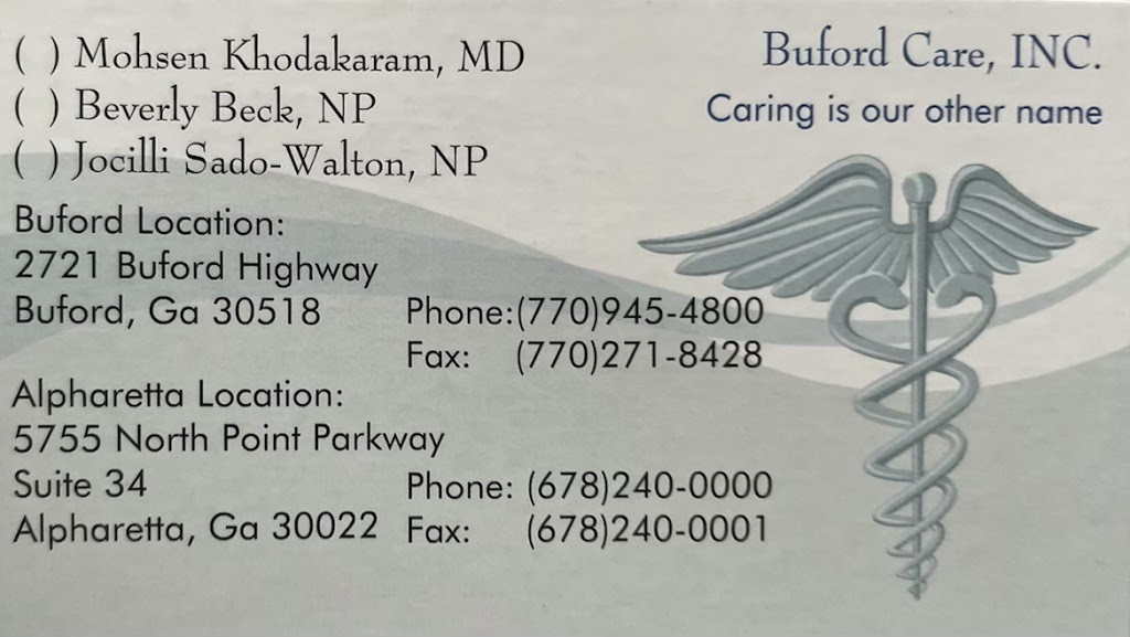 Buford Care | 2721 Buford Hwy NE, Buford, GA 30518, USA | Phone: (770) 945-4800