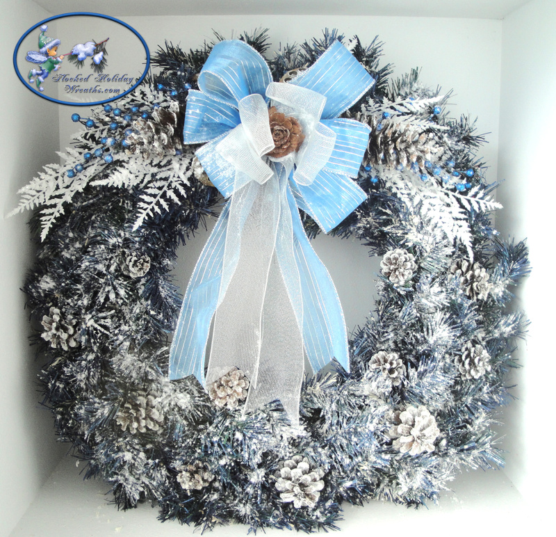 Flocked Holiday Wreaths | 15025 Messmore Rd, Ashville, OH 43103, USA | Phone: (740) 500-7222