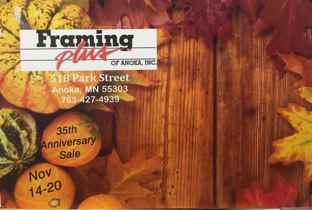Framing Plus of Anoka Inc. | 518 Park St, Anoka, MN 55303, USA | Phone: (763) 260-1208