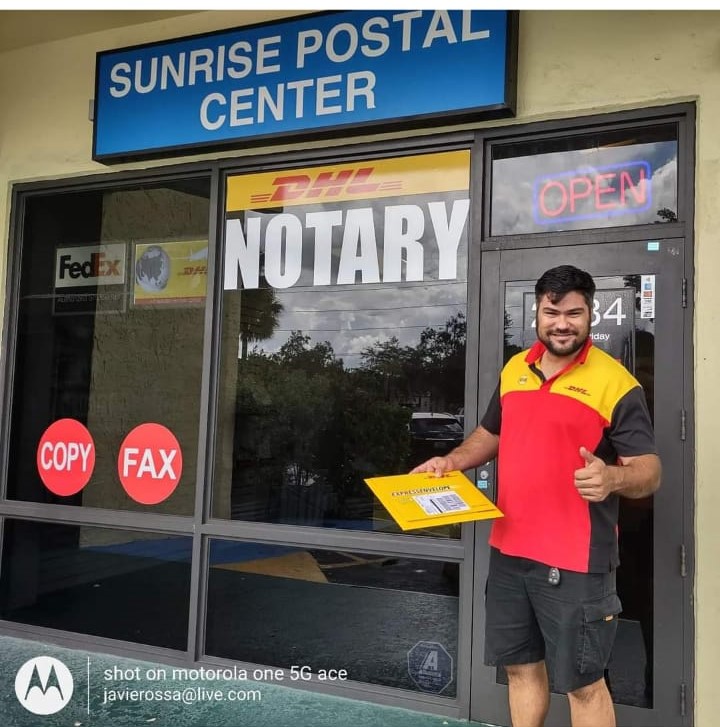 Sunrise Postal Center- DHL, Fedex, USPS, Fax, Mailbox and NOTARY Services | 2684 N University Dr, Sunrise, FL 33322, USA | Phone: (954) 766-4161