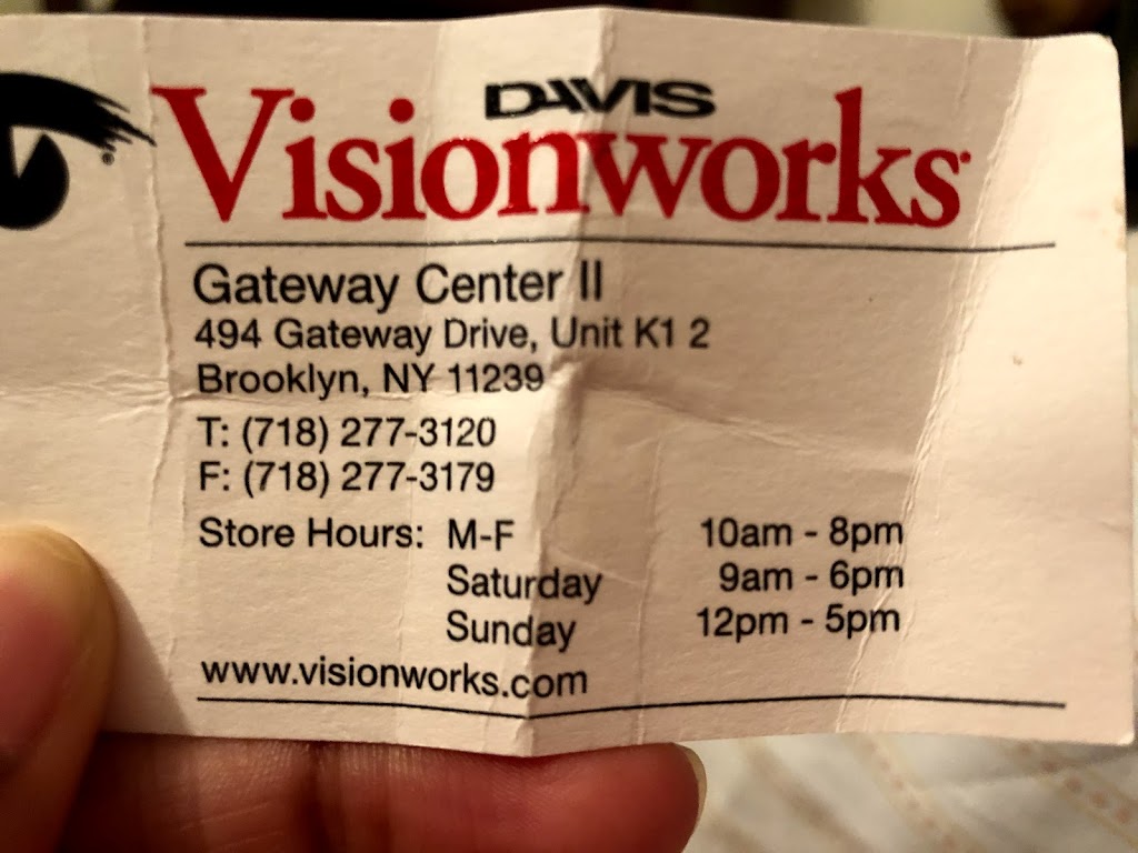 Davis Visionworks Gateway Center II | 494 Gateway Drive, 2 Gateway Center II Unit K1, Brooklyn, NY 11239, USA | Phone: (718) 277-3120