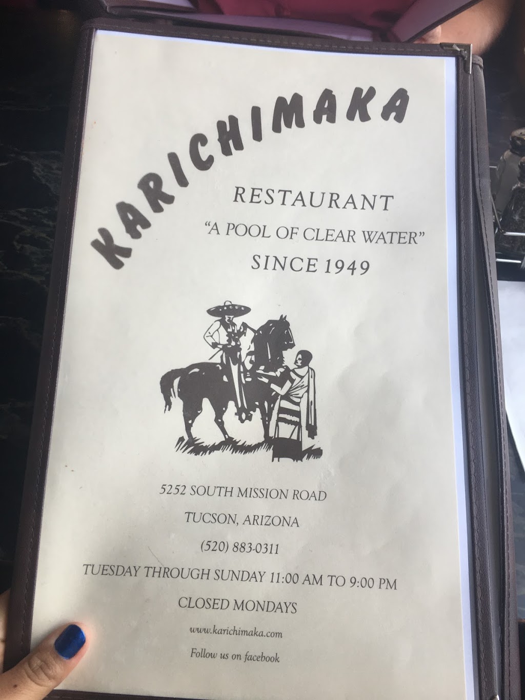 Karichimaka Restaurant | 5252 S Mission Rd, Tucson, AZ 85746, USA | Phone: (520) 883-0311