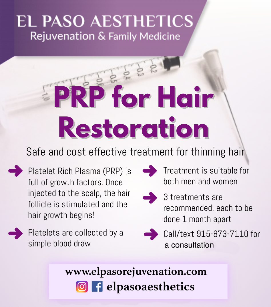 El Paso Aesthetics Rejuvenation & Family Medicine | 11680 Pebble Hills Blvd Suite 109, El Paso, TX 79936 | Phone: (915) 873-7110