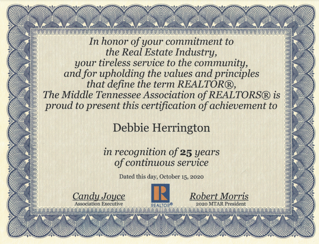 Debbie Herrington at RE/MAX Carriage House | 13018 Lebanon Rd Suite 100, Mt. Juliet, TN 37122, USA | Phone: (615) 566-7602