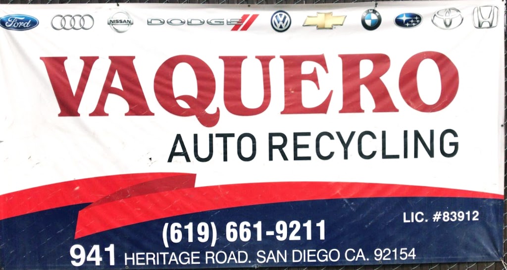 VAQUERO AUTO RECYCLING | 941 Heritage Rd, San Diego, CA 92154, USA | Phone: (619) 661-9211
