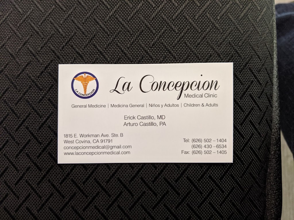 La Concepcion Medical Clinic | 1815 E Workman Ave Suite B, West Covina, CA 91791, USA | Phone: (626) 502-1404