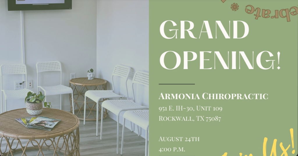 Armonia Chiropractic | 951 I-30 Frontage Rd #109, Rockwall, TX 75087, USA | Phone: (972) 434-3830