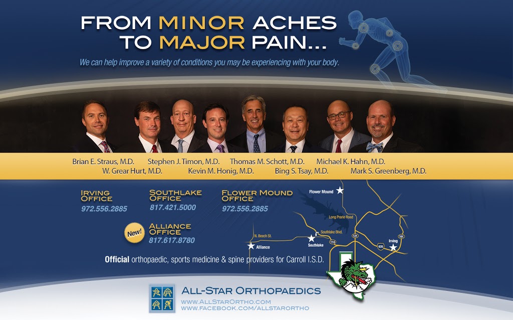 All-Star Orthopaedics | 910 E Southlake Blvd #155, Southlake, TX 76092, USA | Phone: (817) 421-5000