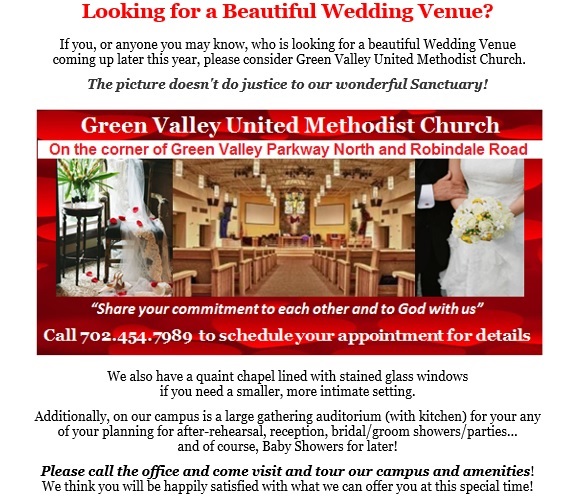 Green Valley United Methodist Church | 2200 Robindale Rd, Henderson, NV 89074, USA | Phone: (702) 454-7989