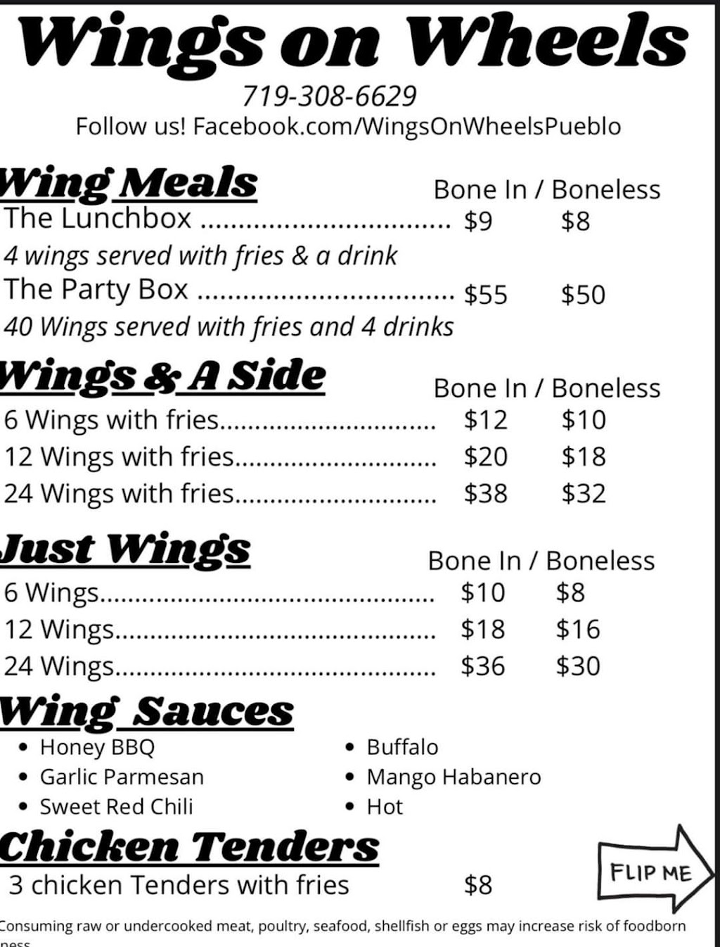 Wings on Wheels | 1216 N Platteville Blvd, Pueblo West, CO 81007, USA | Phone: (719) 308-6629