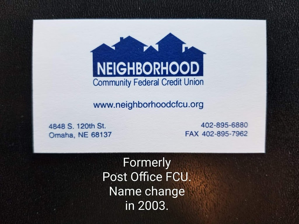 Neighborhood Community Federal Credit Union | 4848 S 120th St #110, Omaha, NE 68137, USA | Phone: (402) 895-6880