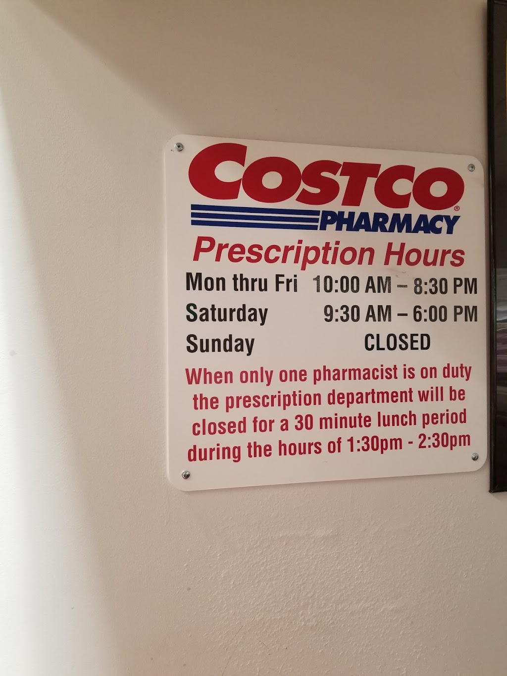 Costco Pharmacy | 33961 Doheny Park Rd, San Juan Capistrano, CA 92675, USA | Phone: (949) 240-9573
