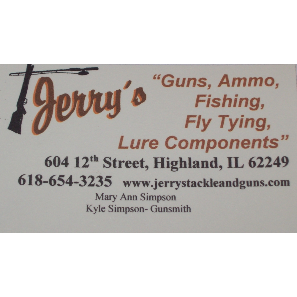 Jerrys Tackle and Guns | 604 12th St, Highland, IL 62249, USA | Phone: (618) 654-3235