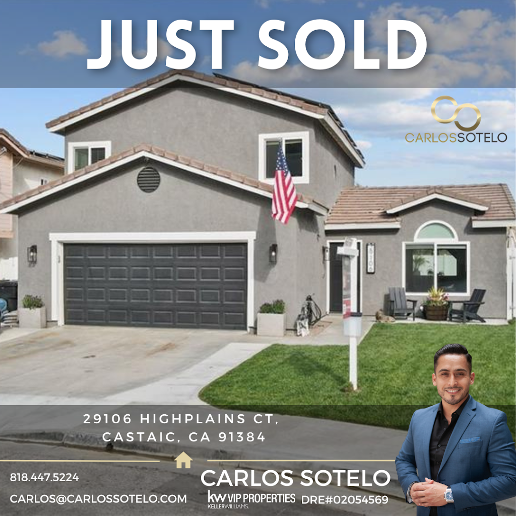 Carlos Sotelo Keller Williams VIP Properties | 26650 The Old Rd #350, Valencia, CA 91355, USA | Phone: (818) 447-5224