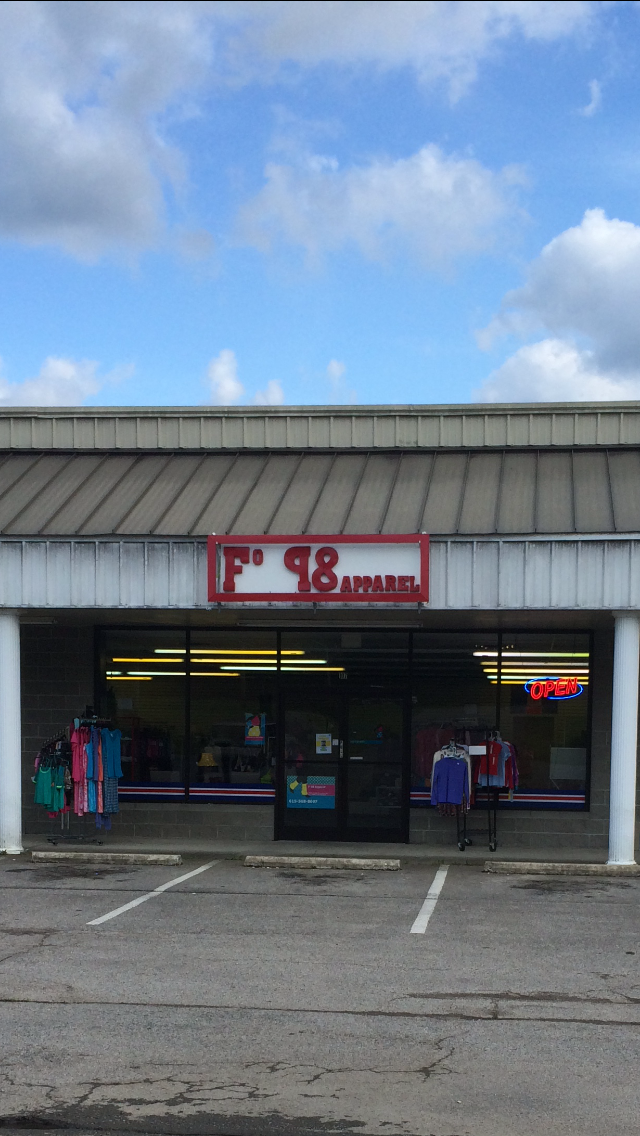 F 98 Apparel | 107 Ellington Way, White Bluff, TN 37187, USA | Phone: (615) 568-8697