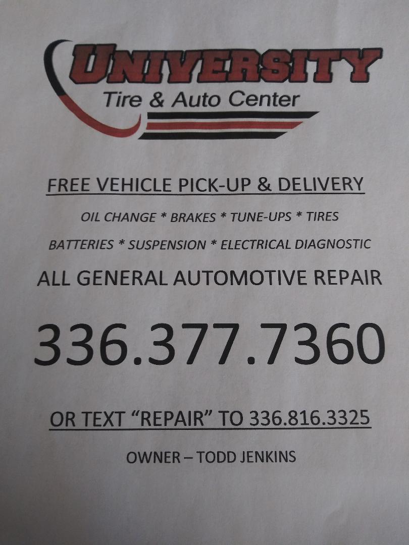 Univeristy Tire & Auto Center | 6651 University Pkwy, Rural Hall, NC 27045 | Phone: (336) 377-7360