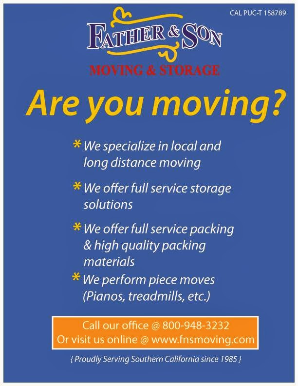 Father & Son Moving & Storage | 7635 Haskell Ave, Van Nuys, CA 91406, USA | Phone: (800) 948-3232